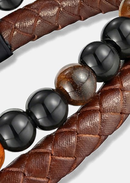 Leren armband Legacy Weave