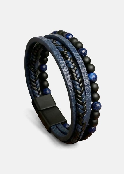 Leren armband Midnight Knot