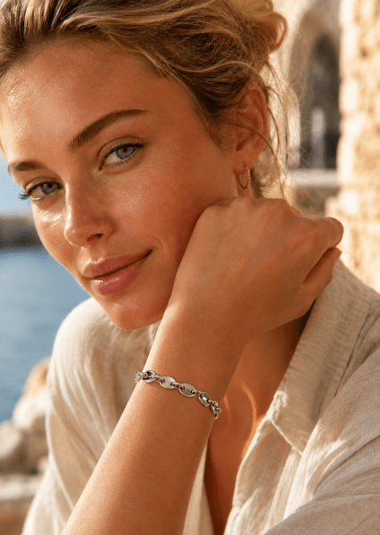 Armband Steel Bold - Verzilverd