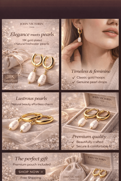 Oorbel Ocean - 18k Verguld