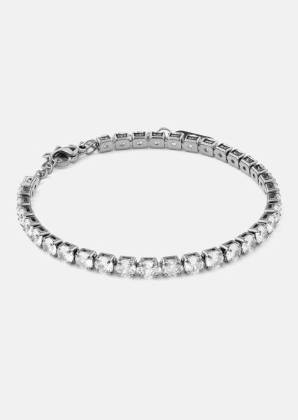 Armband Gloria Band 4 mm - Verzilverd