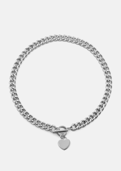 Luxe Circle Charm Necklace - Verzilverd