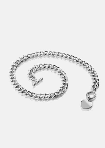 Luxe Circle Charm Necklace - Verzilverd