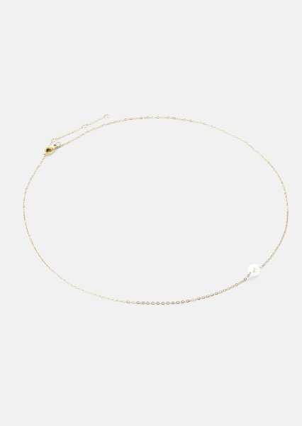Ketting Mini Pearl- 18k Verguld