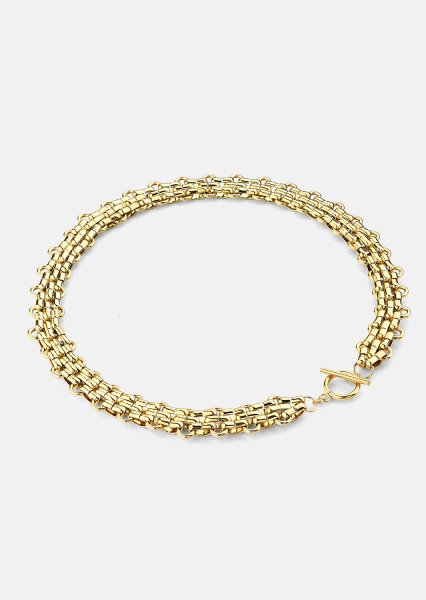 Ketting Bold Weave - 18k Verguld