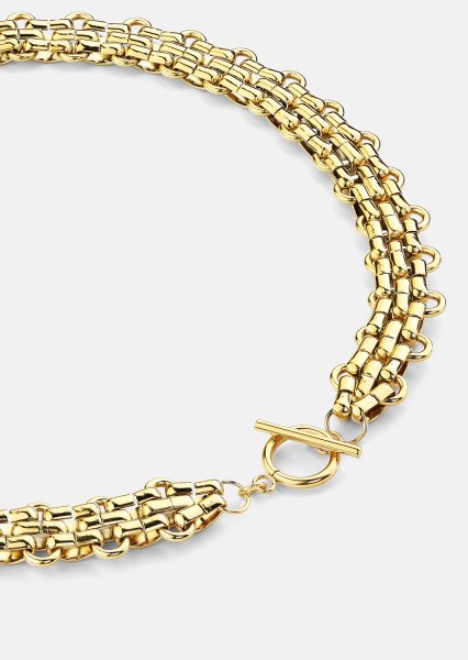 Ketting Bold Weave - 18k Verguld