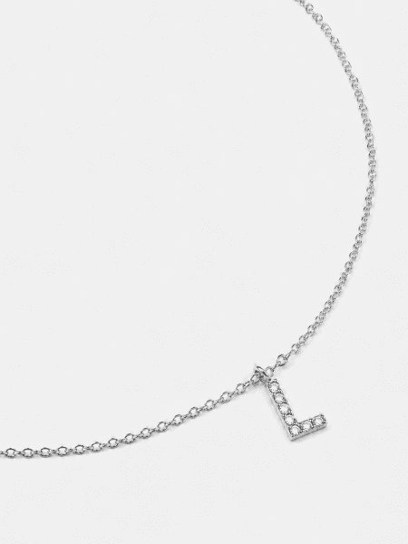 Ketting Initial Letters A-N – Verzilverd
