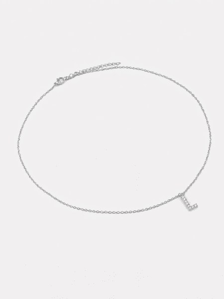 Ketting Initial Letters A-N – Verzilverd