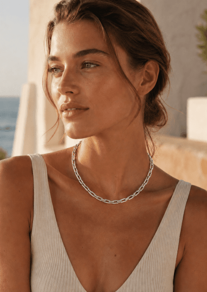Ketting Luxe Link - Verzilverd