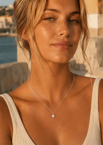 Ketting North Pearl - Verzilverd