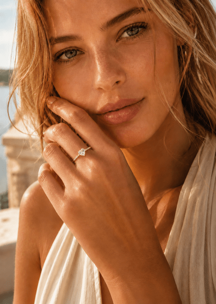 Heartlight Solitaire Ring - 18k Verguld