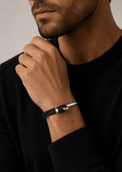 Leren armband Gravitas Link