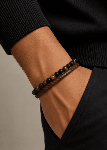 Leren armband Luxe Tangle
