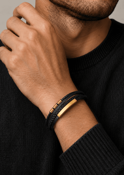 Leren armband Titan Embrace