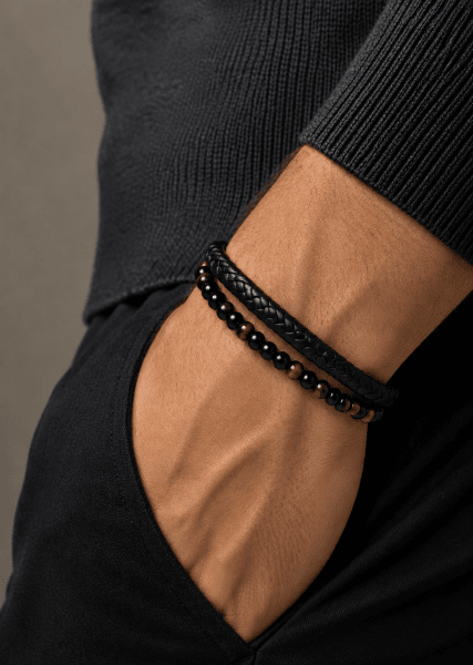 Leren armband Titan Knot