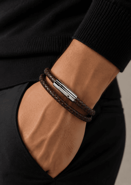 Leren armband Titan Knot
