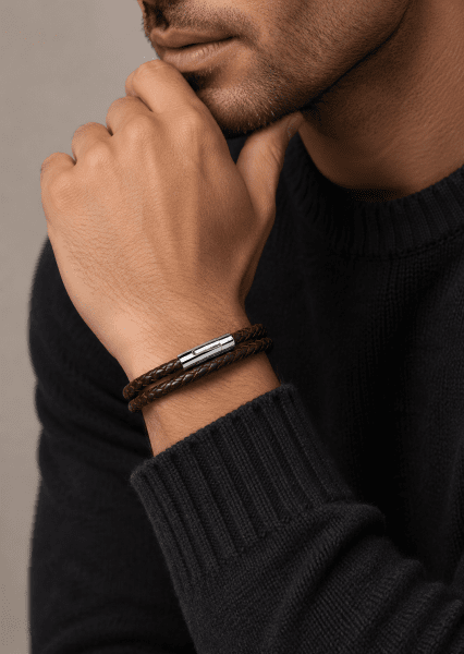 Leren armband Vanguard Twist