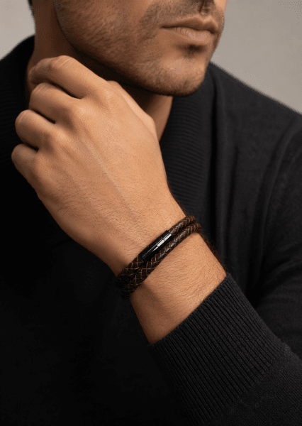 Leren armband Cerulean Nexus