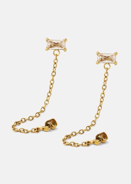 Oorbel Light Crystal Drip - 18k Verguld