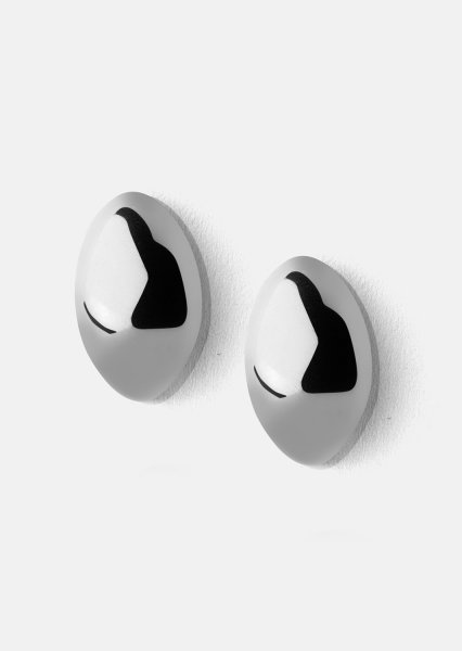 Oorbel Dark Chic Hoops - Verzilverd