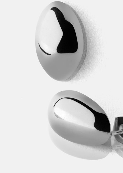 Oorbel Dark Chic Hoops - Verzilverd