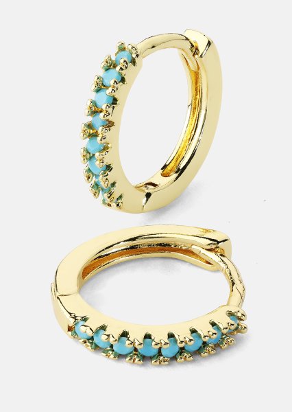 Oorbel Aitana Blauw - 18k Verguld