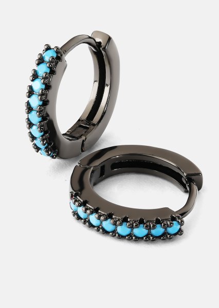 Oorbel Aitana Blauw - Verchroomd