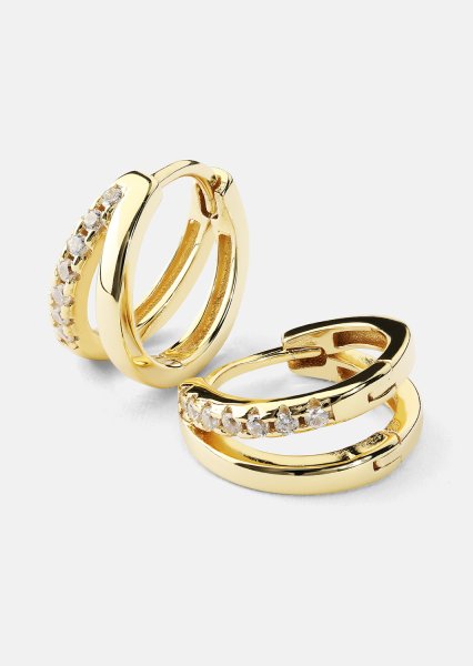 Oorbel Aurora Curve - 18k Verguld