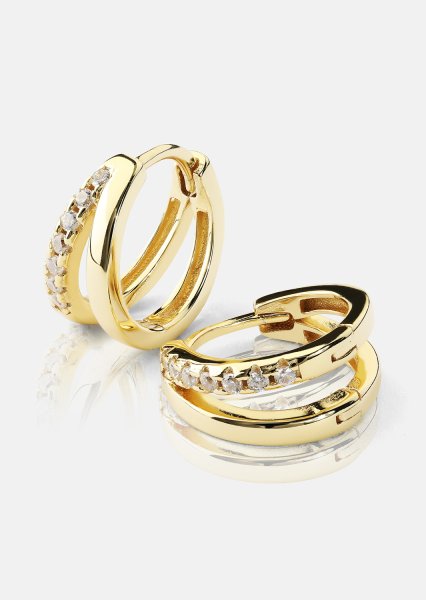 Oorbel Aurora Curve - 18k Verguld