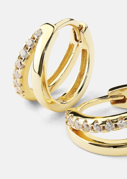 Oorbel Aurora Curve - 18k Verguld