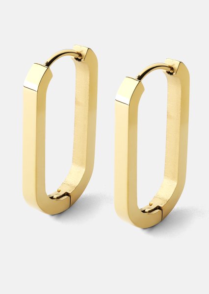 Oorbel Edge Hoops - 18k Verguld