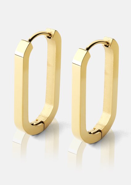 Oorbel Edge Hoops - 18k Verguld