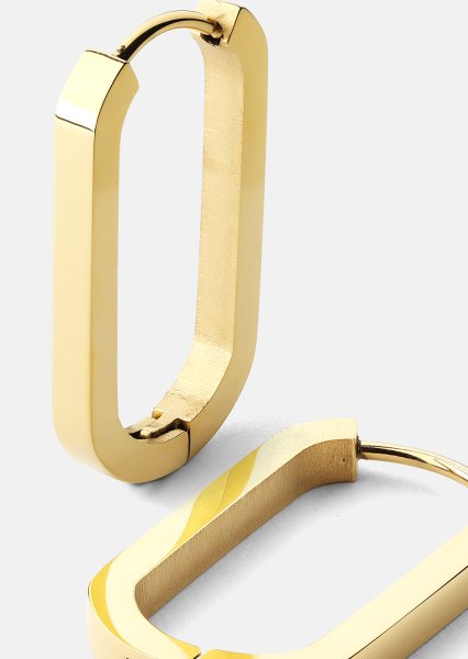 Oorbel Edge Hoops - 18k Verguld
