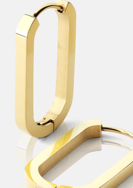Oorbel Edge Hoops - 18k Verguld