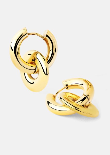 Oorbellen Chunky Link – 18k Verguld