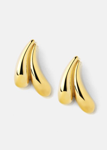 Oorbellen Flow Curve – 18k Verguld