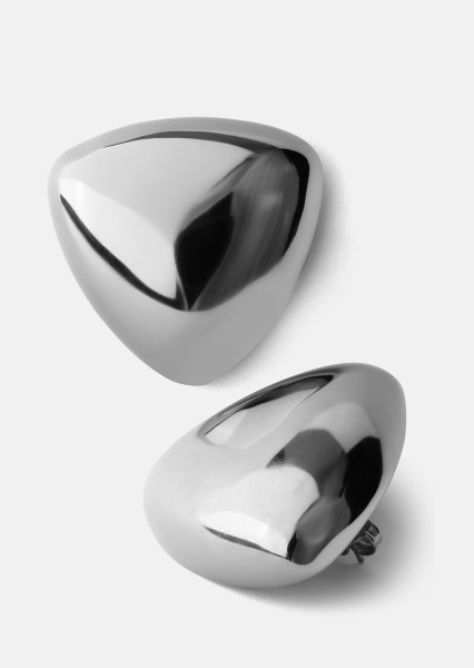 Oorbellen Bold Curve – Verzilverd