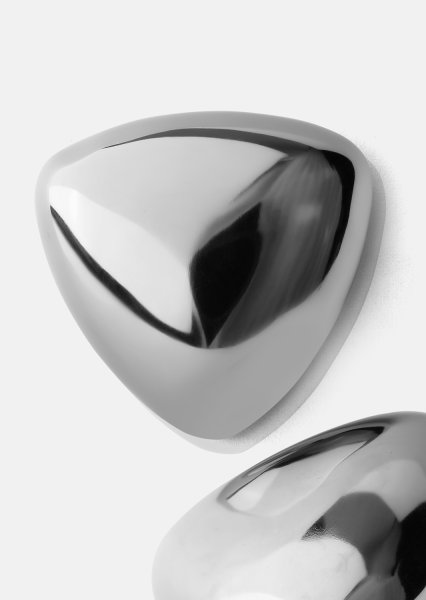 Oorbellen Bold Curve – Verzilverd