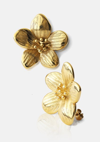 Oorbellen Flora Shine – 18k Verguld