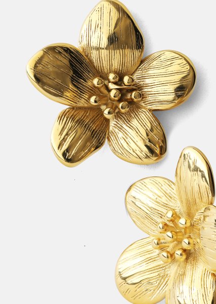 Oorbellen Flora Shine – 18k Verguld