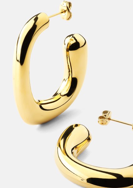 Oorbel Elegant Curve - 18k Verguld
