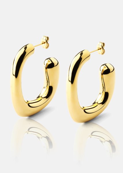 Oorbel Elegant Curve - 18k Verguld