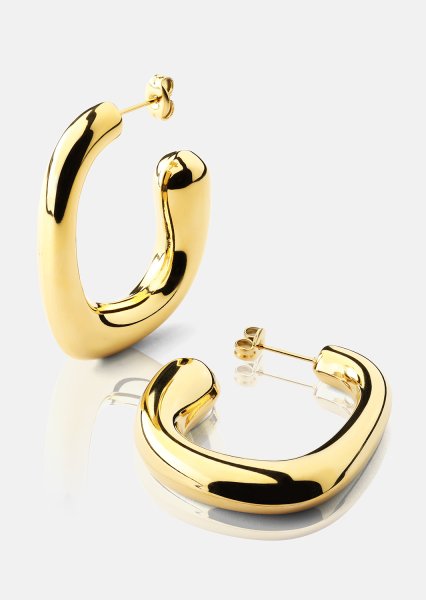 Oorbel Elegant Curve - 18k Verguld
