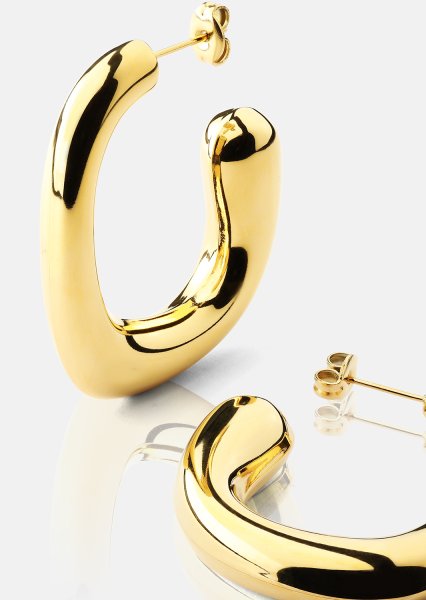 Oorbel Elegant Curve - 18k Verguld