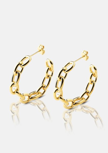 Oorbel Chain Bold - 18k Verguld