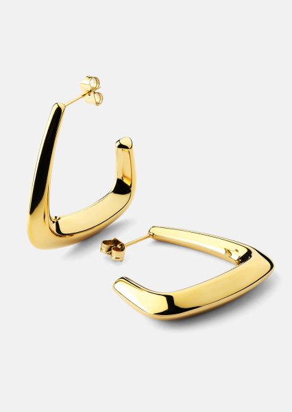 Oorbellen Bold Curve – 18k Verguld