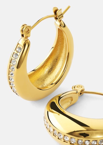 Oorbellen Gleaming Curve – 18k Verguld