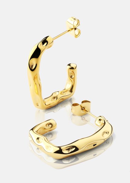 Oorbel Sculptura - 18k Verguld