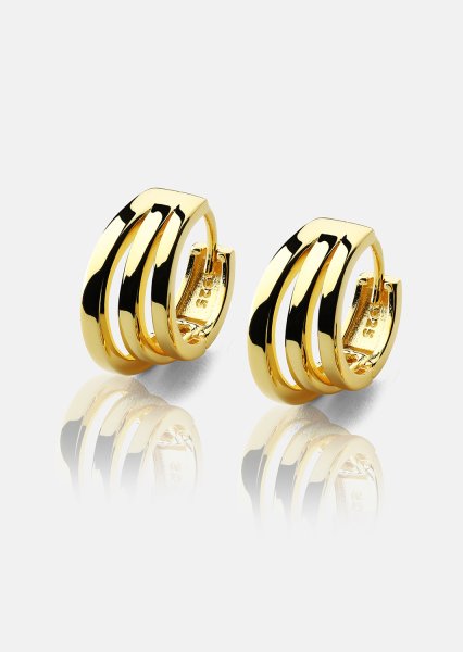 Oorbellen Trio - 18k Verguld