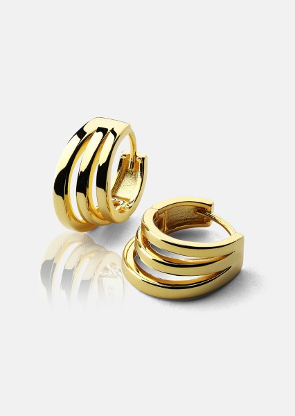 Oorbellen Trio - 18k Verguld